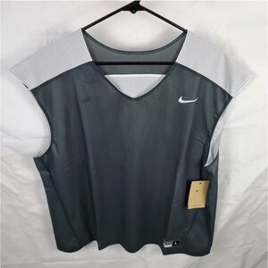 New Nike Lacrosse Reversible Performance Training Jersey Gray BQ3129-061 Men's L